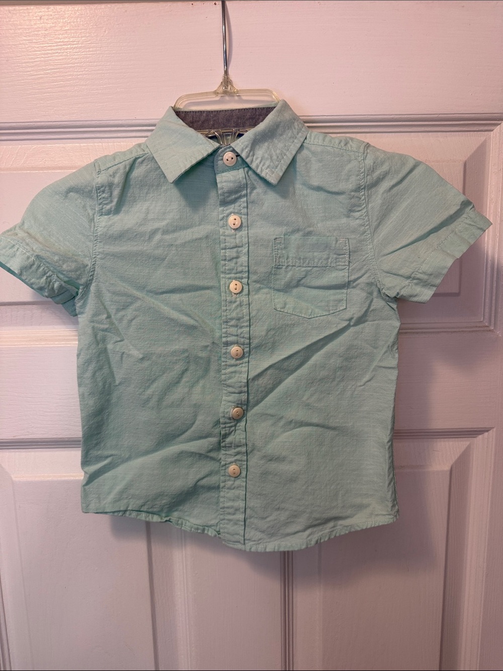 OshKosh B'gosh Short-Sleeve Button-Down Shirt - Mint